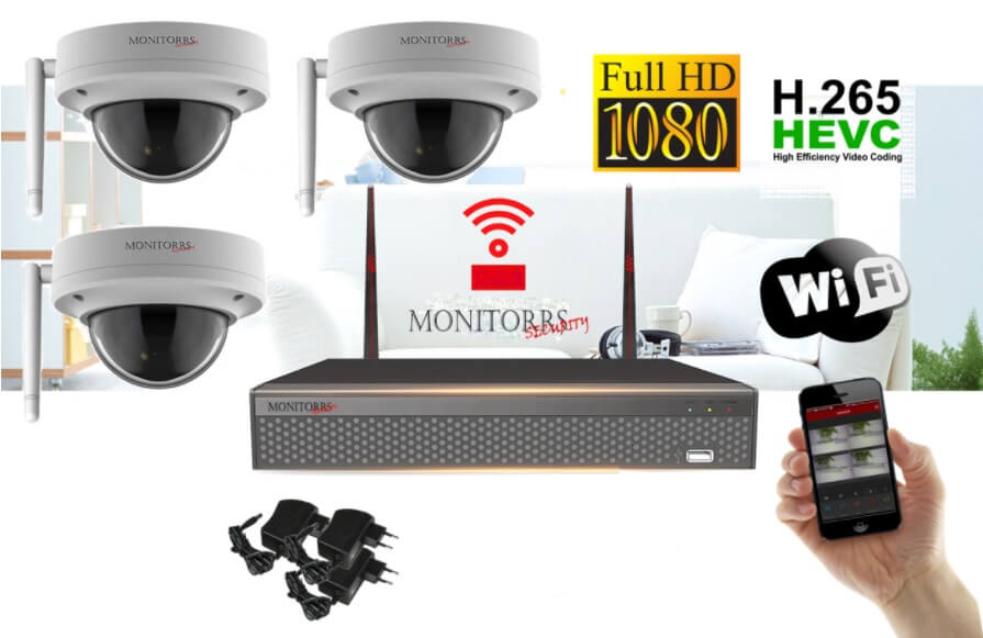 3 wifi kamerový set