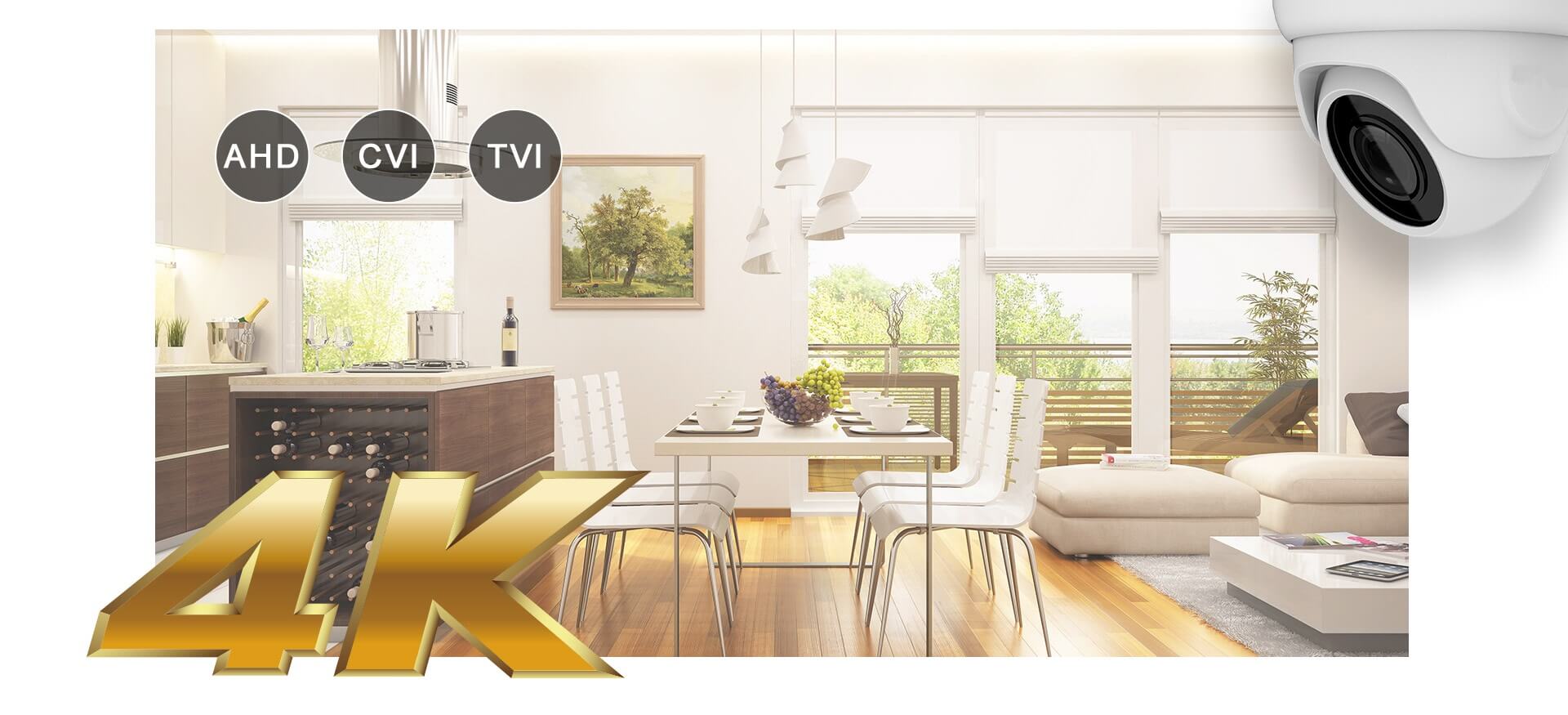 Monitorrs Security 4K AHD 7 kamerový set 8 Mpix WTube (6281K7)