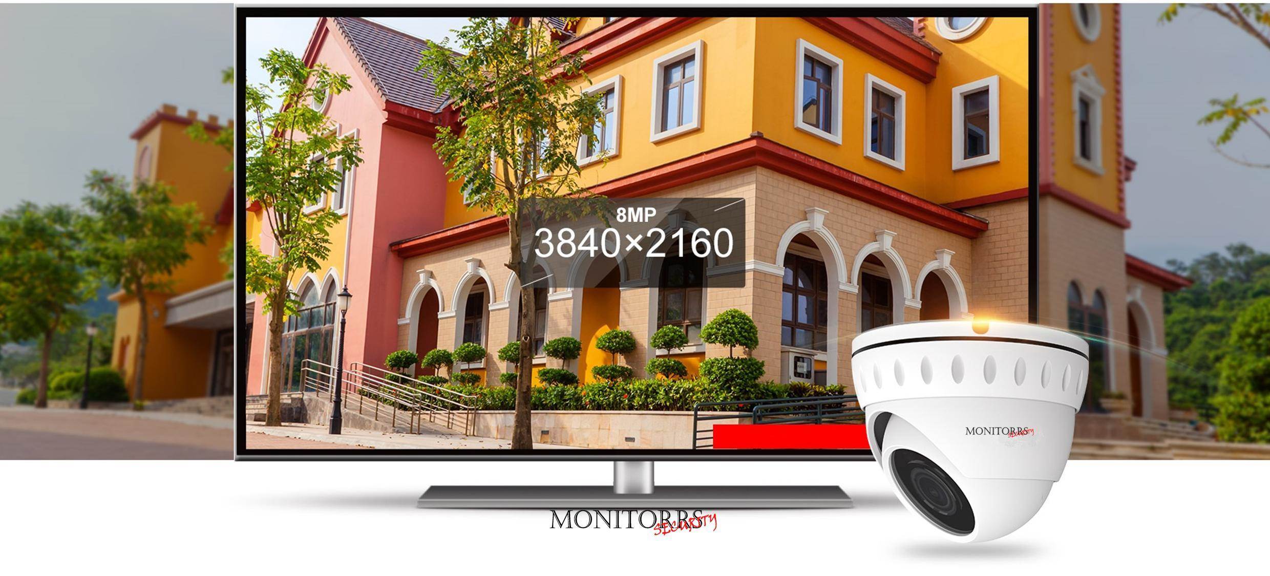 Monitorrs Security 4K IP 5 kamerový set 8 Mpix WDome (6376K5)