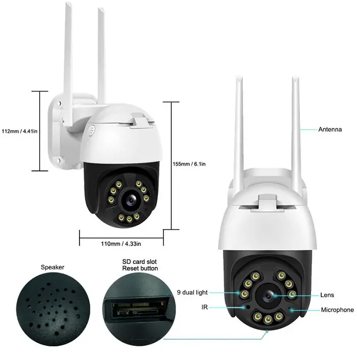 Monitorrs Security smart Wi-Fi inteligentní kamera 8MPix AT800 (6048)