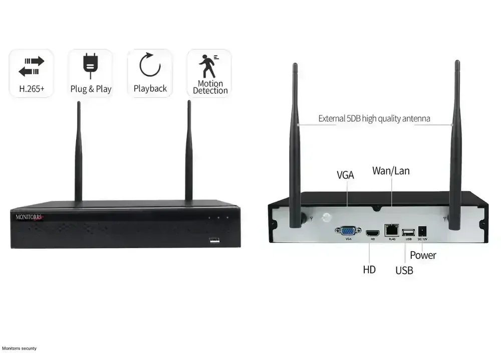 Monitorrs Security Wifi IP 6 kamerový set 5 MPix (6121K6)