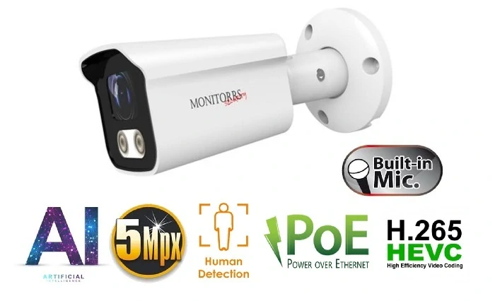 Monitorrs Security AI IP kamera 5Mpix WTube vestavný mikrofon (6372A)