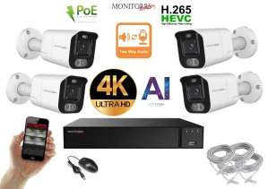 Monitorrs Security AI Aktiv IP 4 kamerový set 8 Mpix WTube (6079K4)