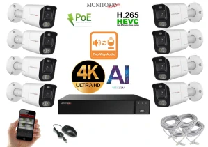 Monitorrs Security AI Aktiv IP 8 kamerový set 8 Mpix WTube (6079K8)