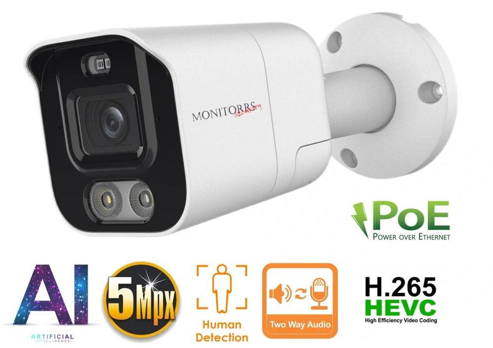 Monitorrs Security AI Aktiv IP kamerový set 5 Mpix WTube (6078K8+)