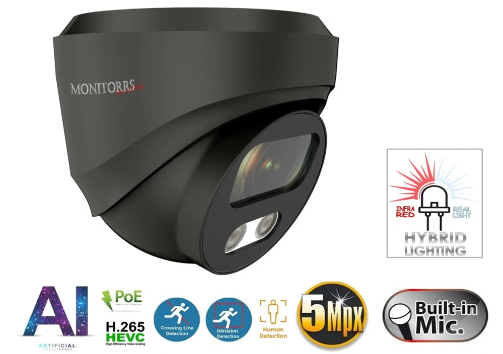 Monitorrs Security AI Hybrid light IP 4 kamerový set 5 Mpix GDome (6142K4)