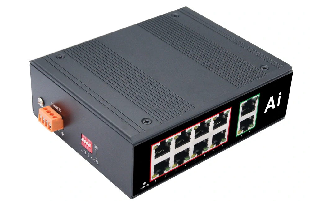 MS G0820GPI Průmyslový POE Switch Port: 8x10/100/1000Mbps Uplink: 2x10/100/1000Mbps DC: 44-55V (6172)