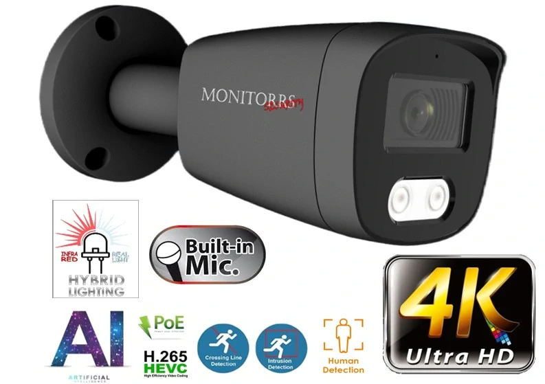 MS AI Hybrid Light IP 2 kamerový set se switchem 8 Mpix GTube (6483K2B)