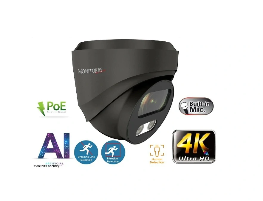 Monitorrs Security AI IP kamerový set 8 Mpix GDome (6377K8+)