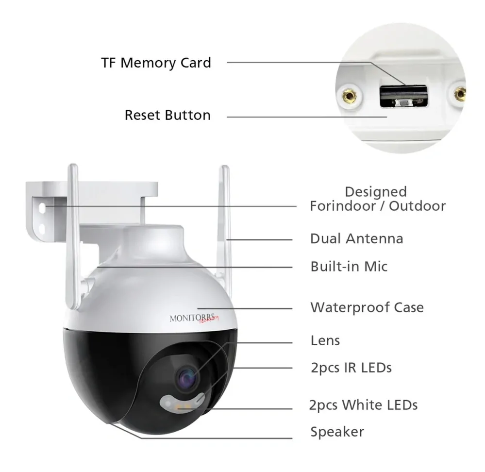 Monitorrs Security smart Wi-Fi inteligentní kamera 4MPix MS400Q (6057)