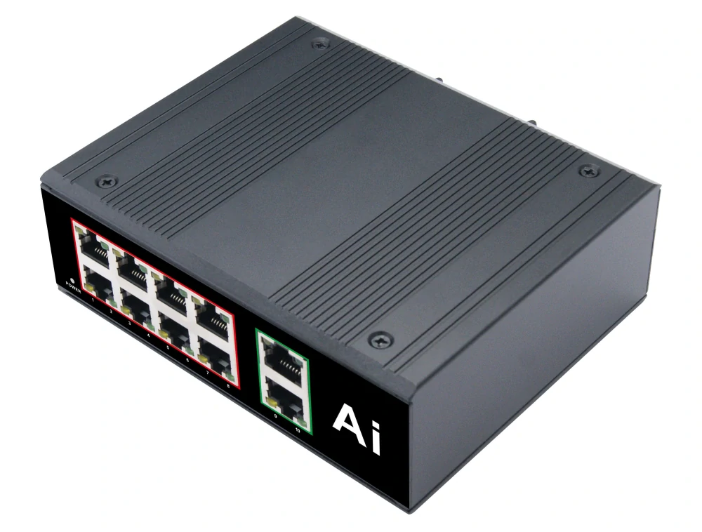 MS G0820GPI Průmyslový POE Switch Port: 8x10/100/1000Mbps Uplink: 2x10/100/1000Mbps DC: 44-55V (6172)
