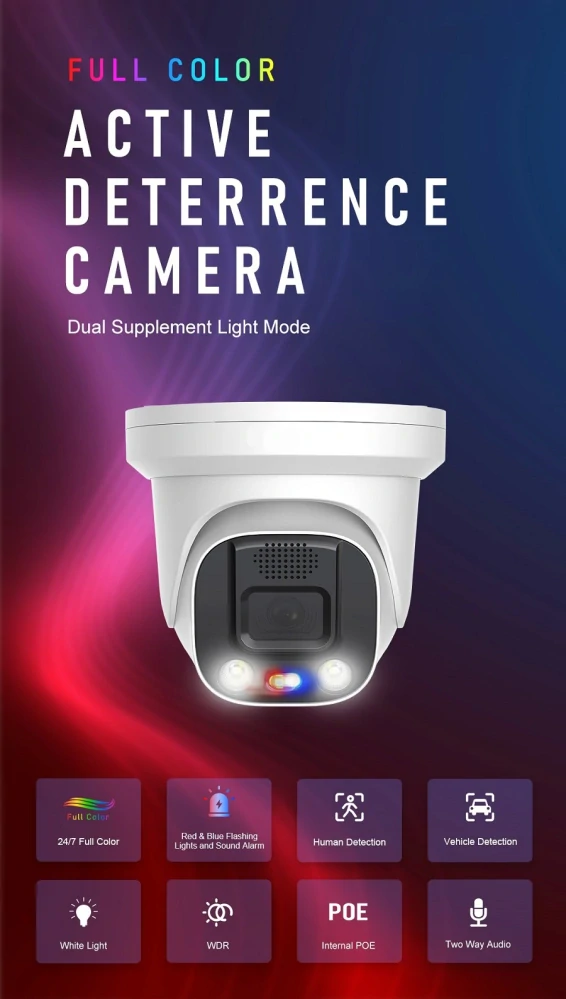 Monitorrs Security AI Aktiv IP kamerový set 5 Mpix WDome (6077K8+)