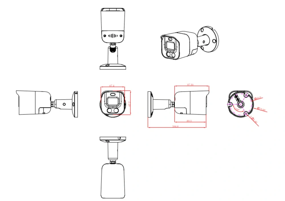 Monitorrs Security AI Aktiv IP kamera 5 Mpix WT (6078)