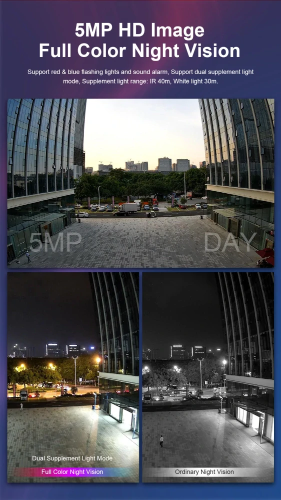 Monitorrs Security AI Aktiv IP 4 kamerový set 5 Mpix WTube (6078K4)