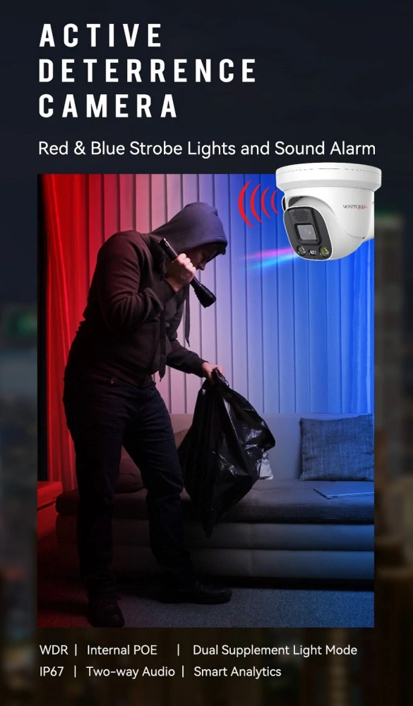 Monitorrs Security AI Aktiv IP 4 kamerový set 5 Mpix WDome (6077K4)