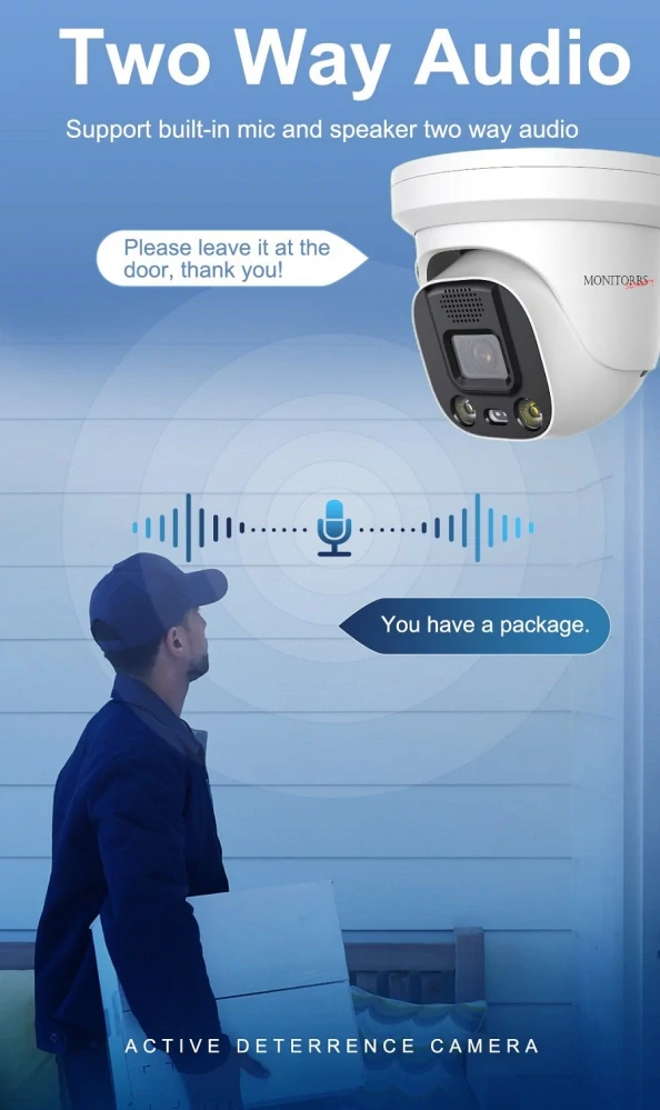 Monitorrs Security AI Aktiv IP 4 kamerový set 5 Mpix WDome (6077K4)