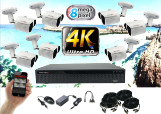 Monitorrs Security 4K AHD 7 kamerový set 8 Mpix WTube (6281K7)