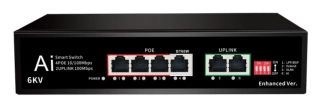 MS1006B - A AI Hi-POE Switch 4x10/100Mbps Uplink:2x10/100Mbps, 60W (6186)