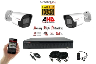 Monitorrs Security AHD 2 kamerový set 2 Mpix Tube (6030K2)