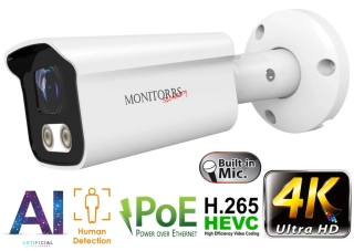 Monitorrs Security AI IP kamera 8Mpix WT +Mik. (6378)