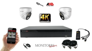 Monitorrs Security 4K AHD 2 kamerový set 8 Mpix WDome (6037K2)