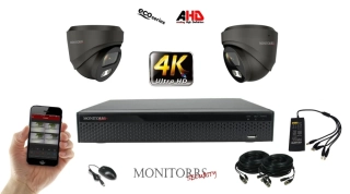 Monitorrs Security 4K AHD 2 kamerový set 8 Mpix GDome (6038K2)