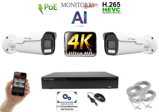 Monitorrs Security 4k AI IP Park 2 kamerový set 8 Mpix (6380K2)
