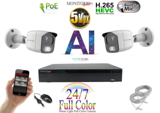 Monitorrs Security Full Color AI IP 2 kamerový set WTube (6021K2)