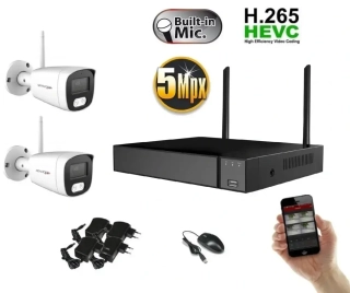 Monitorrs Security Wifi IP 2 kamerový set 5 MPix (6121K2)