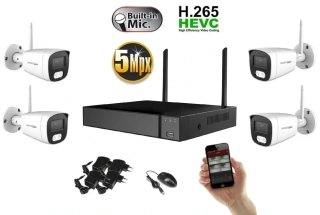 Monitorrs Security Wifi IP 4 kamerový set 5 MPix (6121K4)