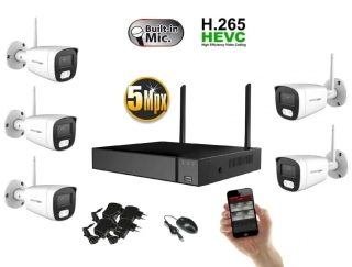 Monitorrs Security Wifi IP 5 kamerový set 5 MPix (6121K5)