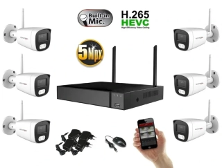 Monitorrs Security Wifi IP 6 kamerový set 5 MPix (6121K6)