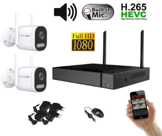 Monitorrs Security Wifi IP 2 kamerový set 2 MPix, aktiv (6124K2)
