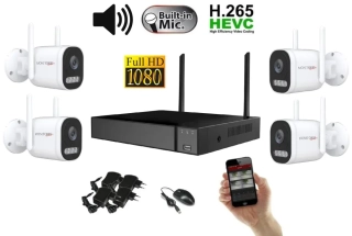 Monitorrs Security Wifi IP 4 kamerový set 2 MPix, aktiv (6124K4)