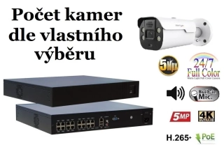 Monitorrs Security AI Aktiv IP kamerový set 5 Mpix WTube (6079K8+)