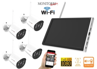 Monitorrs Security Wifi 4 kamerový set AllinOne 3 Mpix (6129k4)