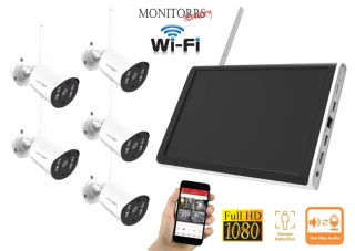 Monitorrs Security Wifi 5 kamerový set AllinOne 3 Mpix (6129k5)