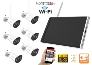 Monitorrs Security Wifi 6 kamerový set AllinOne 3 Mpix (6129k6)