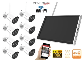 Monitorrs Security Wifi 8 kamerový set AllinOne 3 Mpix (6129k8)
