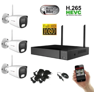 Monitorrs Security Wifi IP 3 kamerový set 2 MPix (6122K3)