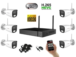 Monitorrs Security Wifi IP 6 kamerový set 2 MPix (6122K6)