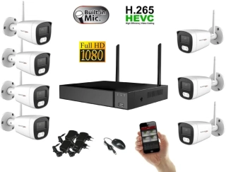 Monitorrs Security Wifi IP 7 kamerový set 2 MPix (6122K7)