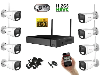 Monitorrs Security Wifi IP 8 kamerový set 2 MPix (6122K8)