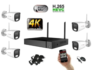Monitorrs Security Wifi IP 5 kamerový set 8 MPix (6125K5)