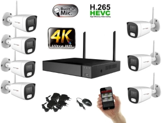 Monitorrs Security Wifi IP 7 kamerový set 8 MPix (6125K7)
