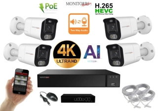 MS AI Aktiv IP 4 kamerový set se switchem 8 Mpix WTube (6078K4B)
