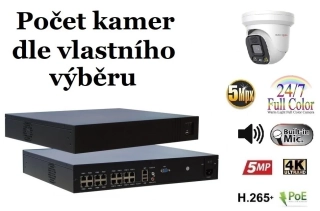 Monitorrs Security AI Aktiv IP kamerový set 5 Mpix WDome (6077K8+)