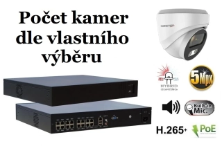 Monitorrs Security AI hybrid light IP kamerový set 5 Mpix WDome (6141K8+)
