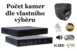 Monitorrs Security AI hybrid light IP kamerový set 5 Mpix GDome (6142K8+)