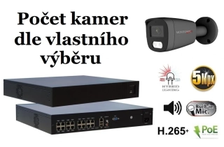 Monitorrs Security AI hybrid light IP kamerový set 5 Mpix GTube (6144K8+)